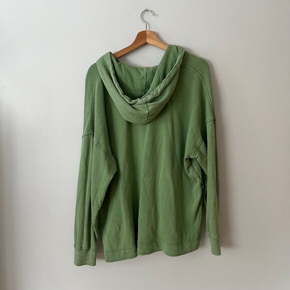 Aerie Beach Weekend Oversized Hoodie Sweatshirt Green Women's Size Medium - Picture 6 of 8